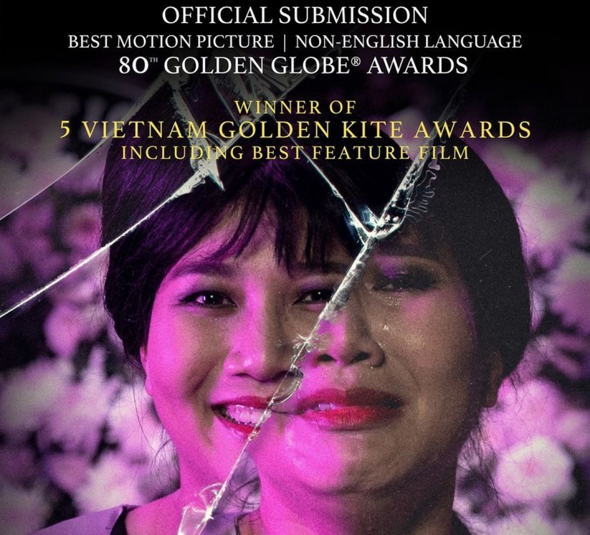 Poster chính thức "Đêm tối rực rỡ" lọt vào vòng tranh giải Quả Cầu Vàng lần thứ 80