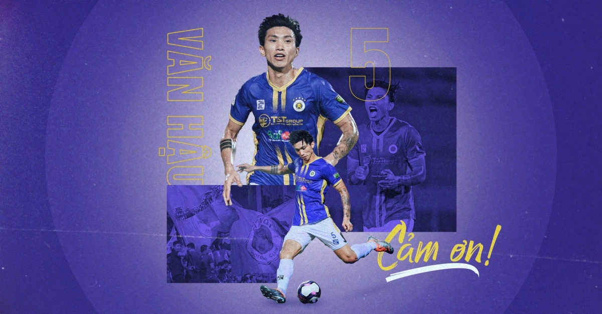 Đoàn Văn Hậu chia tay Hà Nội FC (Ảnh: Hà Nội FC)