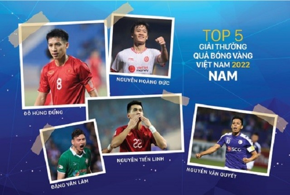 Công bố TOP 5 Quả bóng vàng Việt Nam 2022