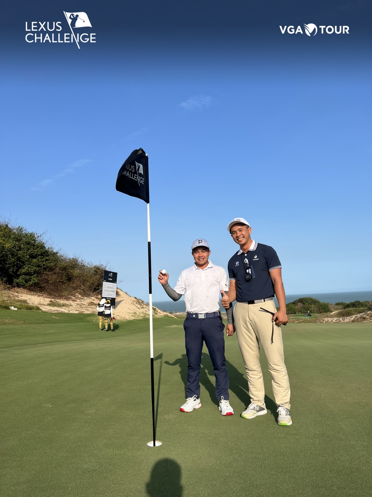 HIO đầu tiên thuộc về Nguyễn Văn Quyết (trái) - nhà vô địch Vietnam Masters 2022