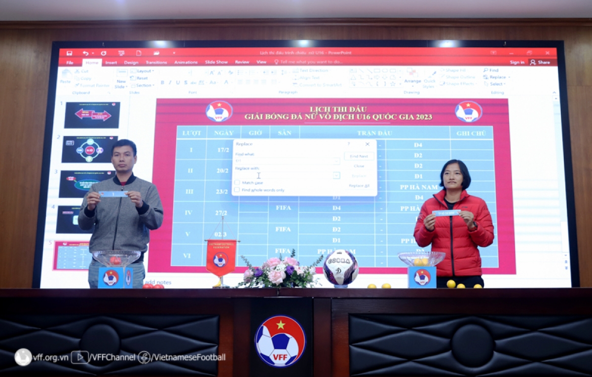 Bốc thăm giải Vô địch bóng đá nữ U16 Quốc gia 2023