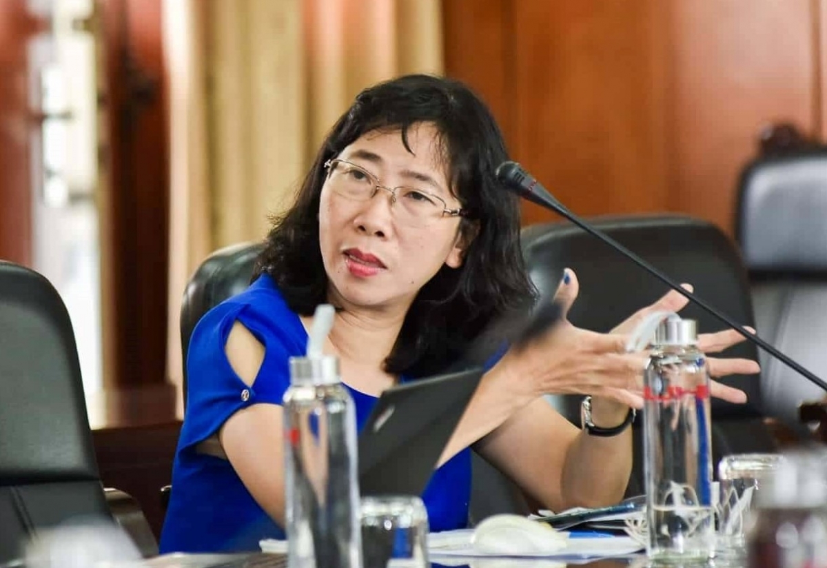 PGS.TS Hoàng Thị Thu Hương trong vai trò giám khảo cuộc thi Sáng tạo trẻ 2019 