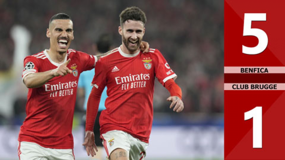 Benfica vùi dập Club Brugge trên sân Estadio da Luz