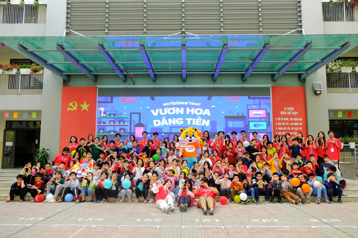 Scribbles’ Tour "Vươn họa dáng tiên" tại trường Tiểu học Thành công B, Ba Đình, Hà Nội