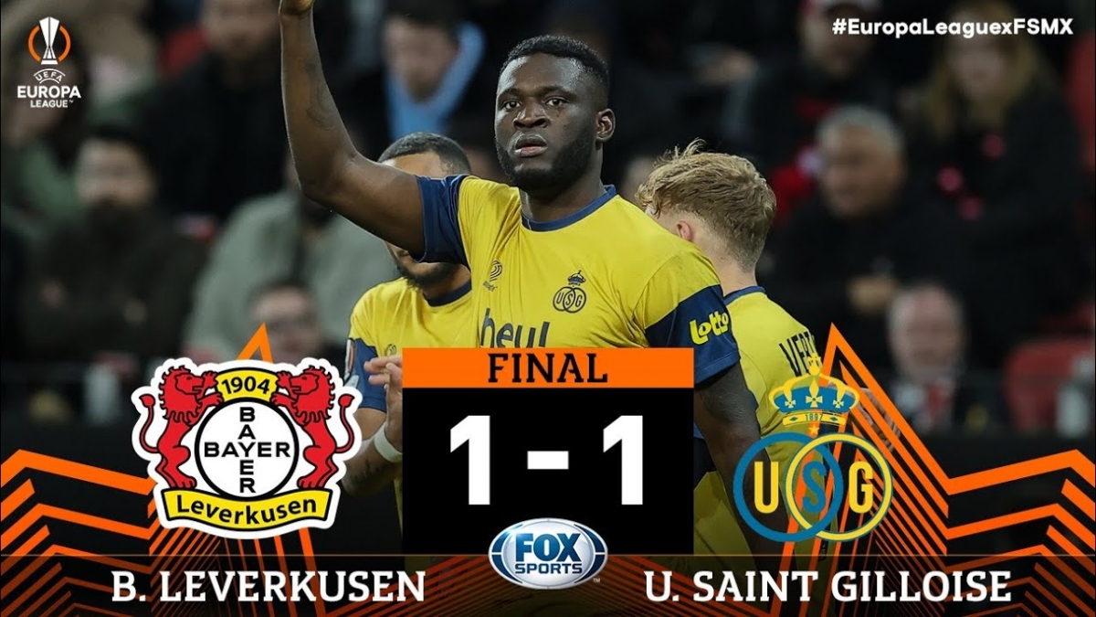 Bayer Leverkusen và Union St.Gilloise cầm chân nhau tại sân Bay Arena