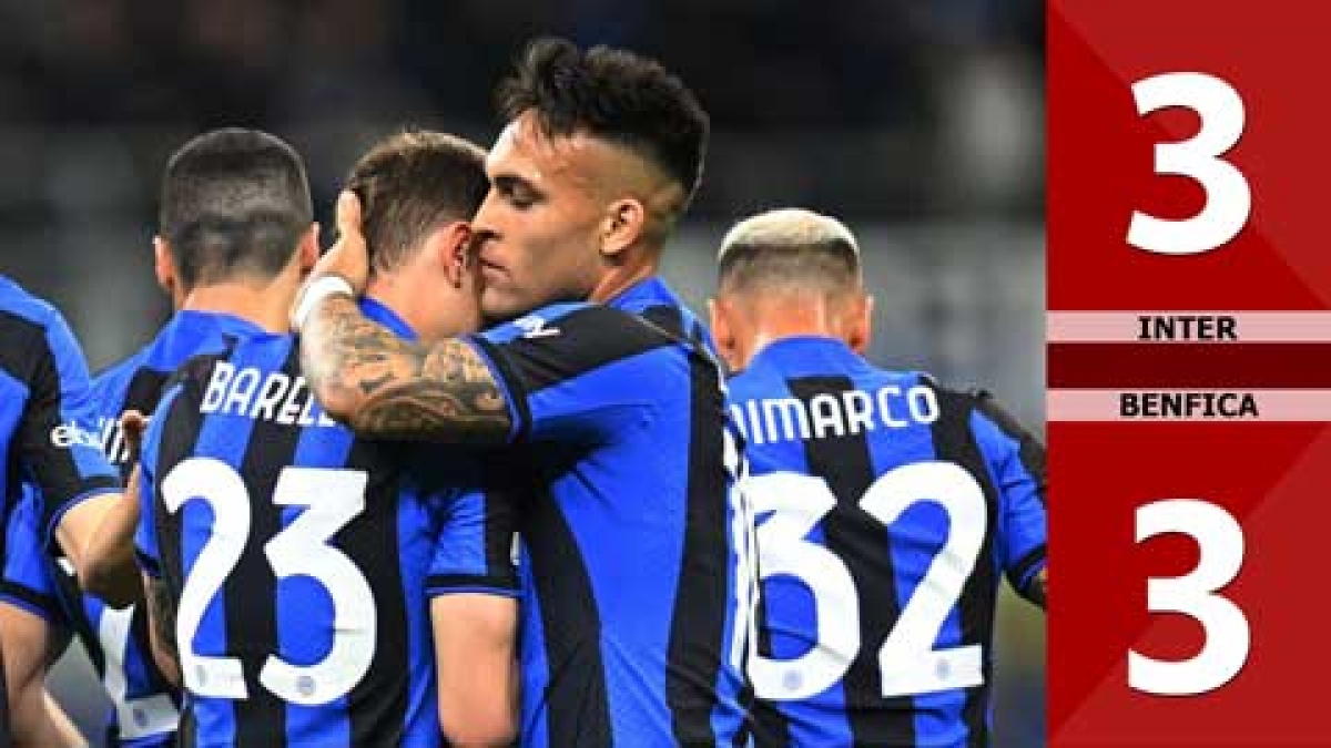 Hòa Benfica 3-3, Inter giành vé vào bán kết