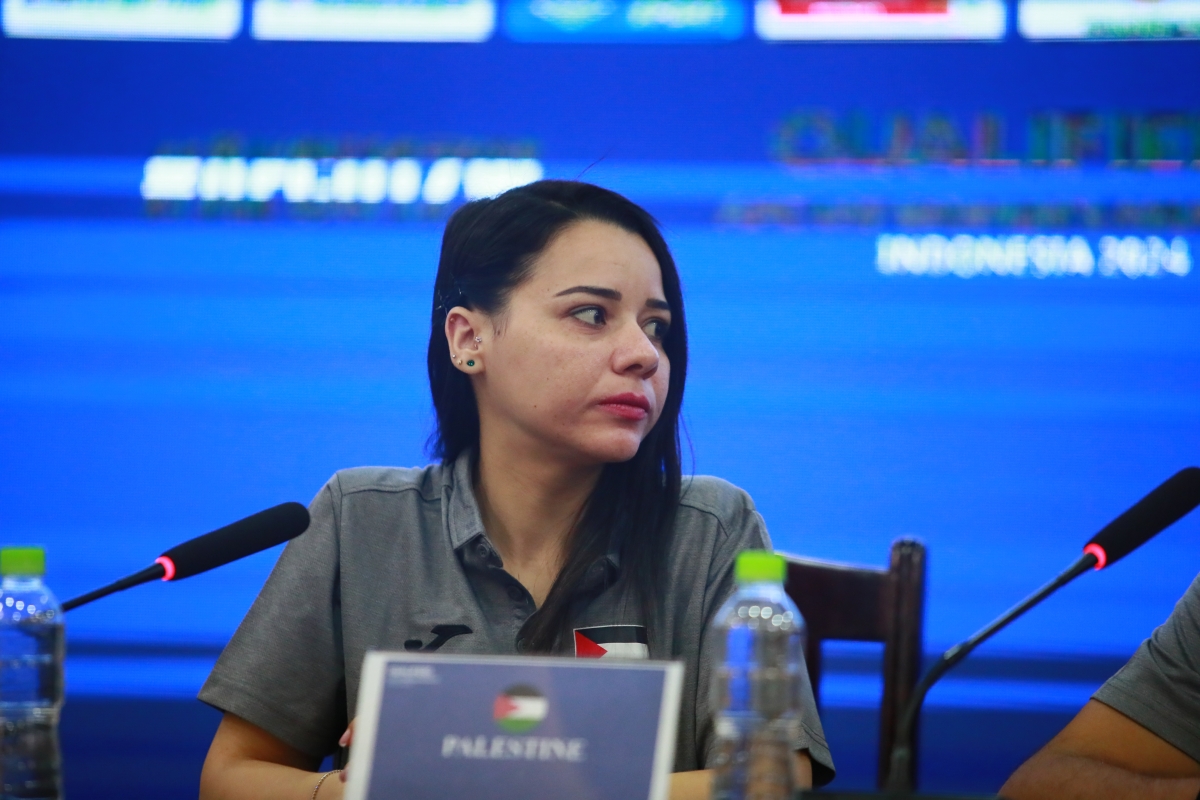 HLV Remah B. M. Mahmoud cho biết U17 nữ Palestine đã gặp nhiều khó khăn khi tới Việt Nam