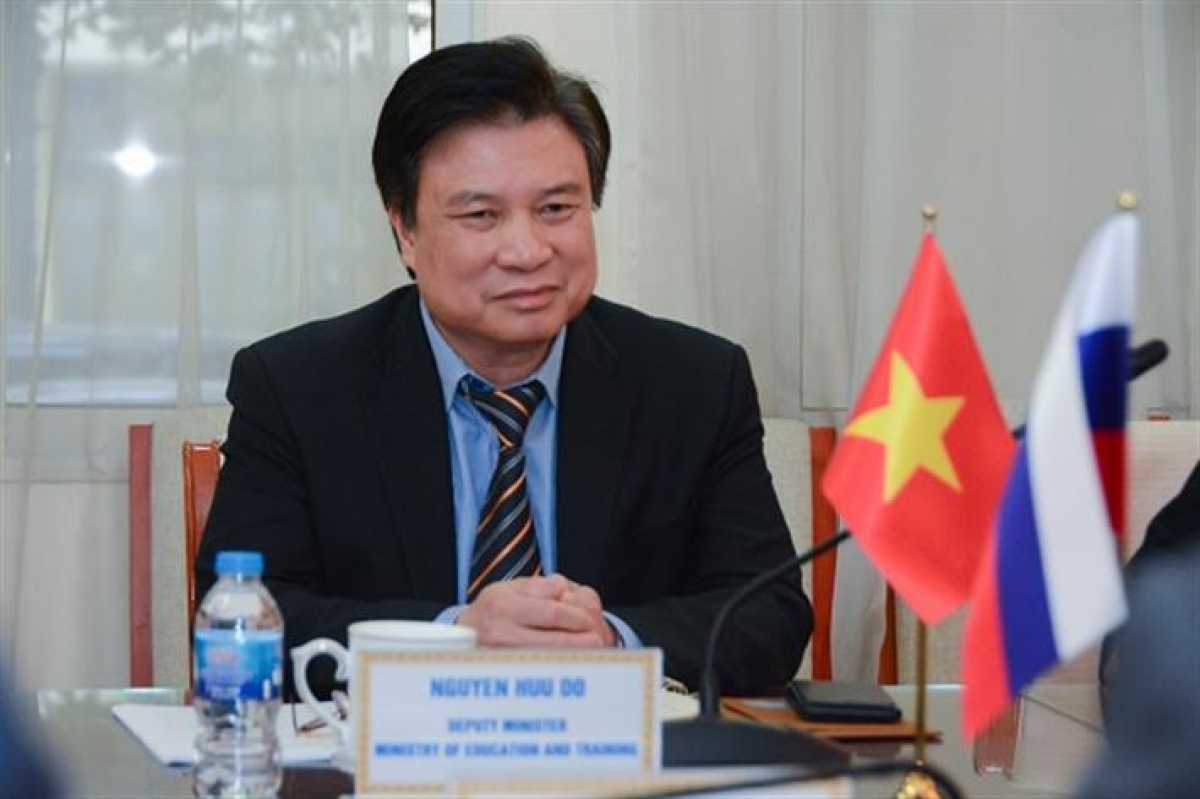 Thứ trưởng Bộ GD-ĐT Nguyễn Hữu Độ làm việc với đoàn công tác Bộ Giáo dục Liên bang Nga