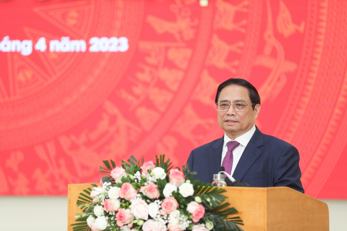 Thủ tướng Chính phủ Phạm Minh Chính phát biểu tại buổi làm việc