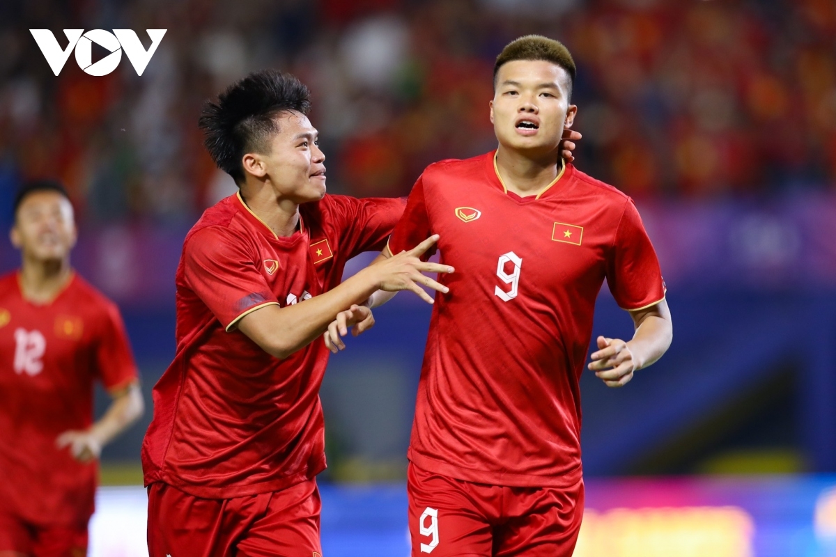 Văn Tùng mở tỷ số cho U22 Việt Nam ngay ở phút thứ 2