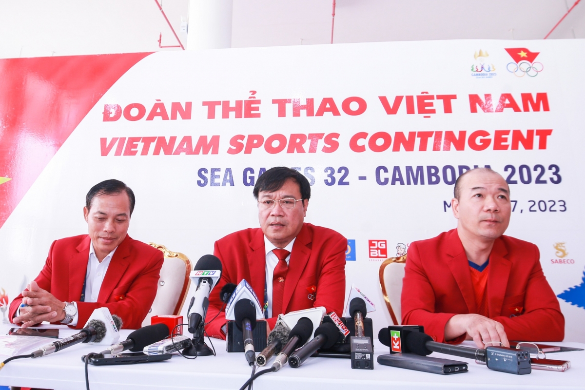 Lãnh đạo Đoàn TTVN chia sẻ thông tin về diễn biến và thành tích thi đấu của đoàn tại SEA Games 32.