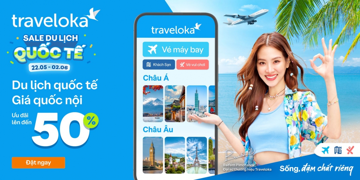 Nhiều ưu đãi dành cho du khách trên nền tảng du lịch Traveloka.