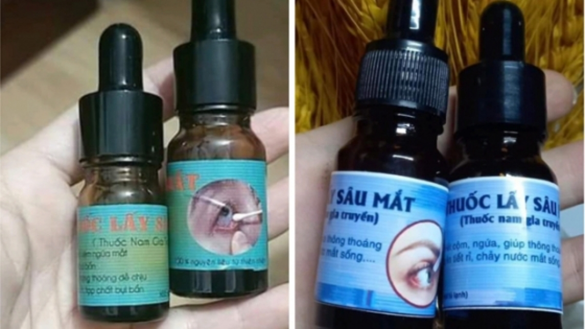 Những lọ thuốc bắt sâu mắt không rõ thành phần