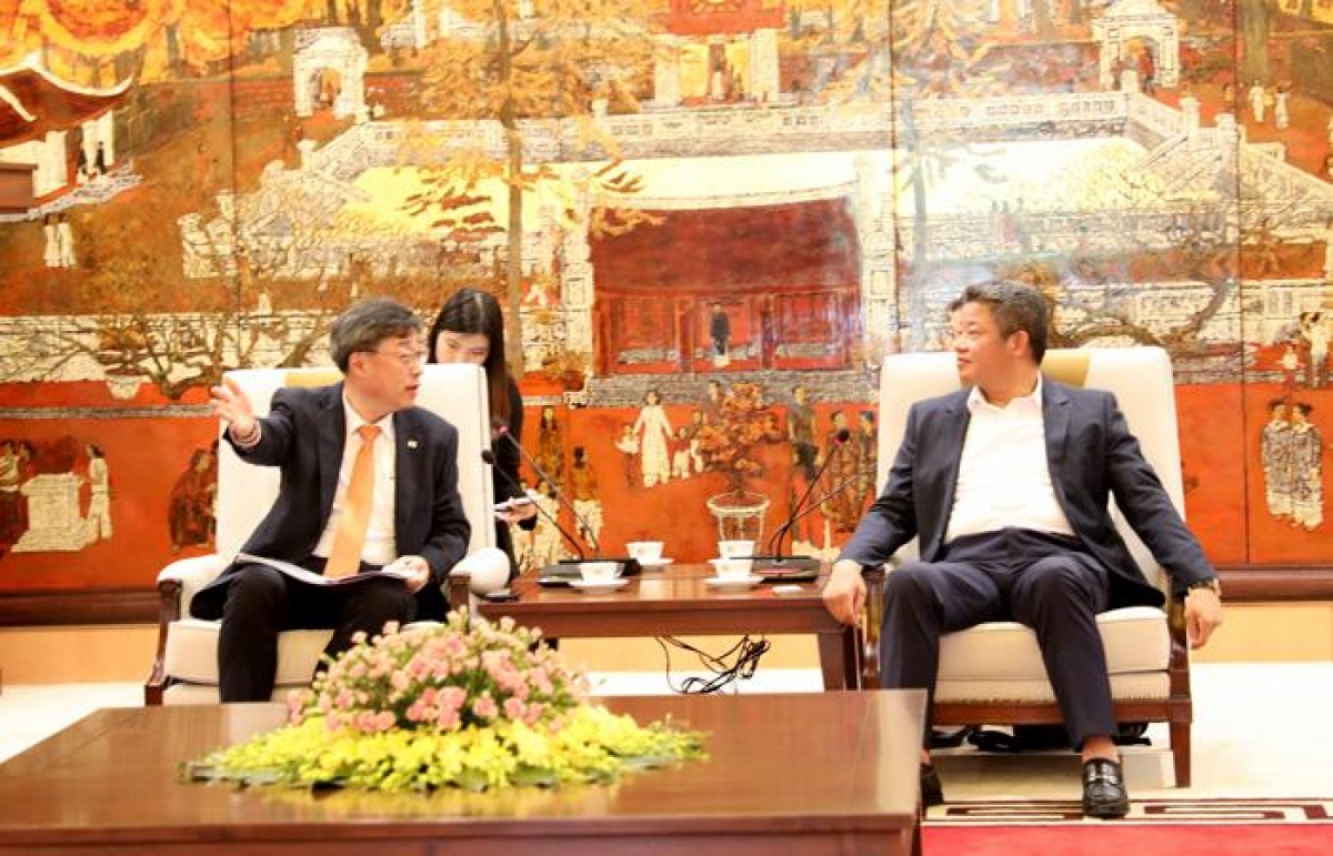 Phó Chủ tịch UBND Thành phố Nguyễn Mạnh Quyền tiếp ngài Park Yoon Kyu, Thứ trưởng Bộ Khoa học công nghệ và Thông tin truyền thông Hàn Quốc