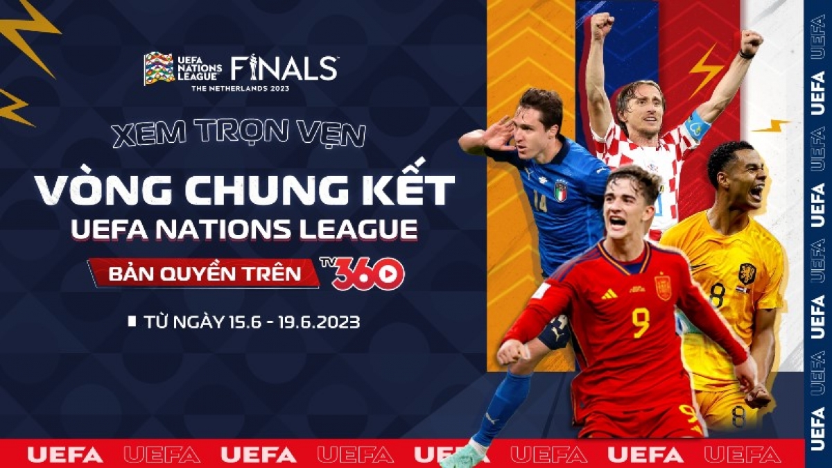 VCK UEFA Nations League là 1 trong những giải đấu được tường thuật trên TV360