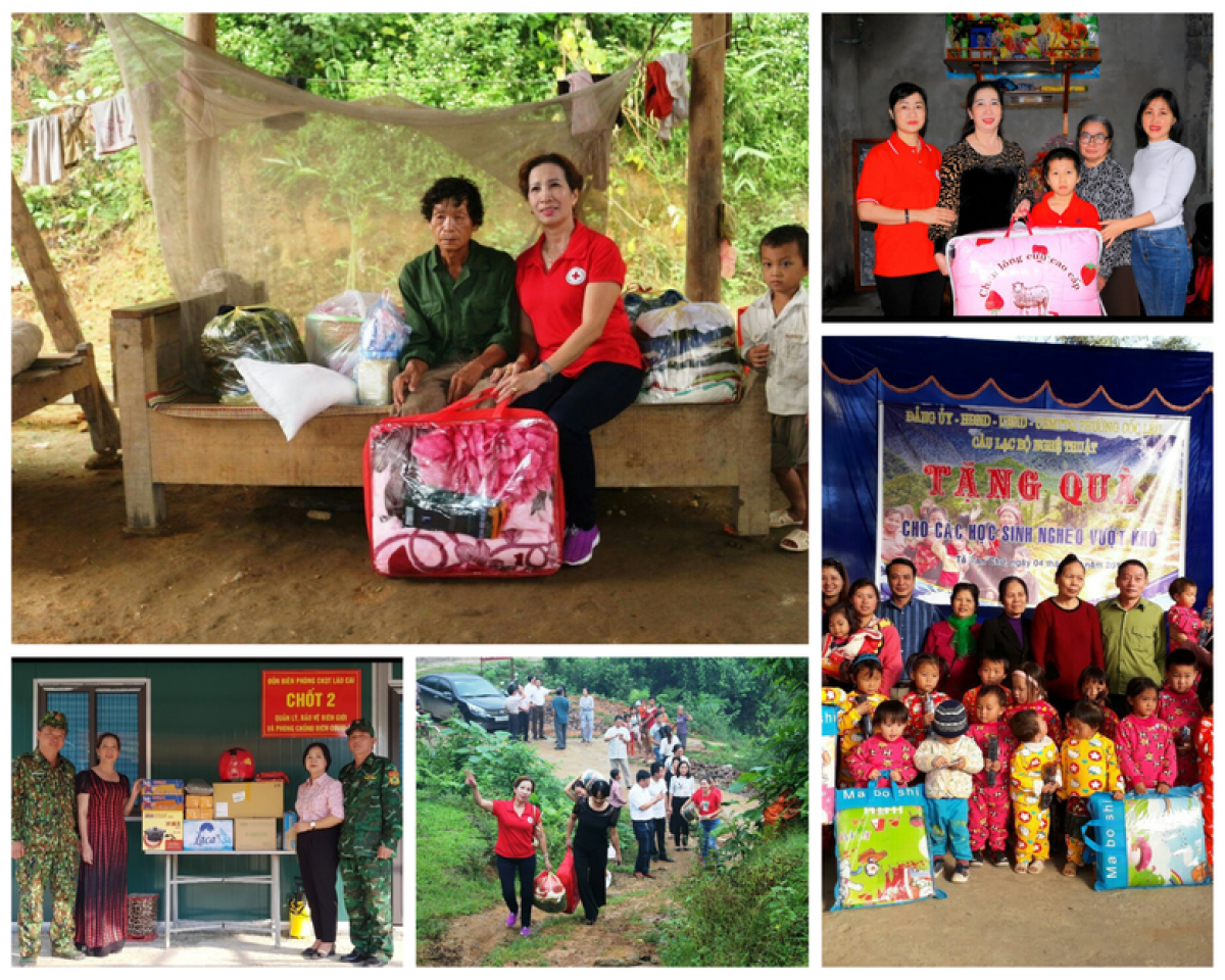 Bà Thoan tích cực tham gia nhiều hoạt động thiện nguyện trong tỉnh.