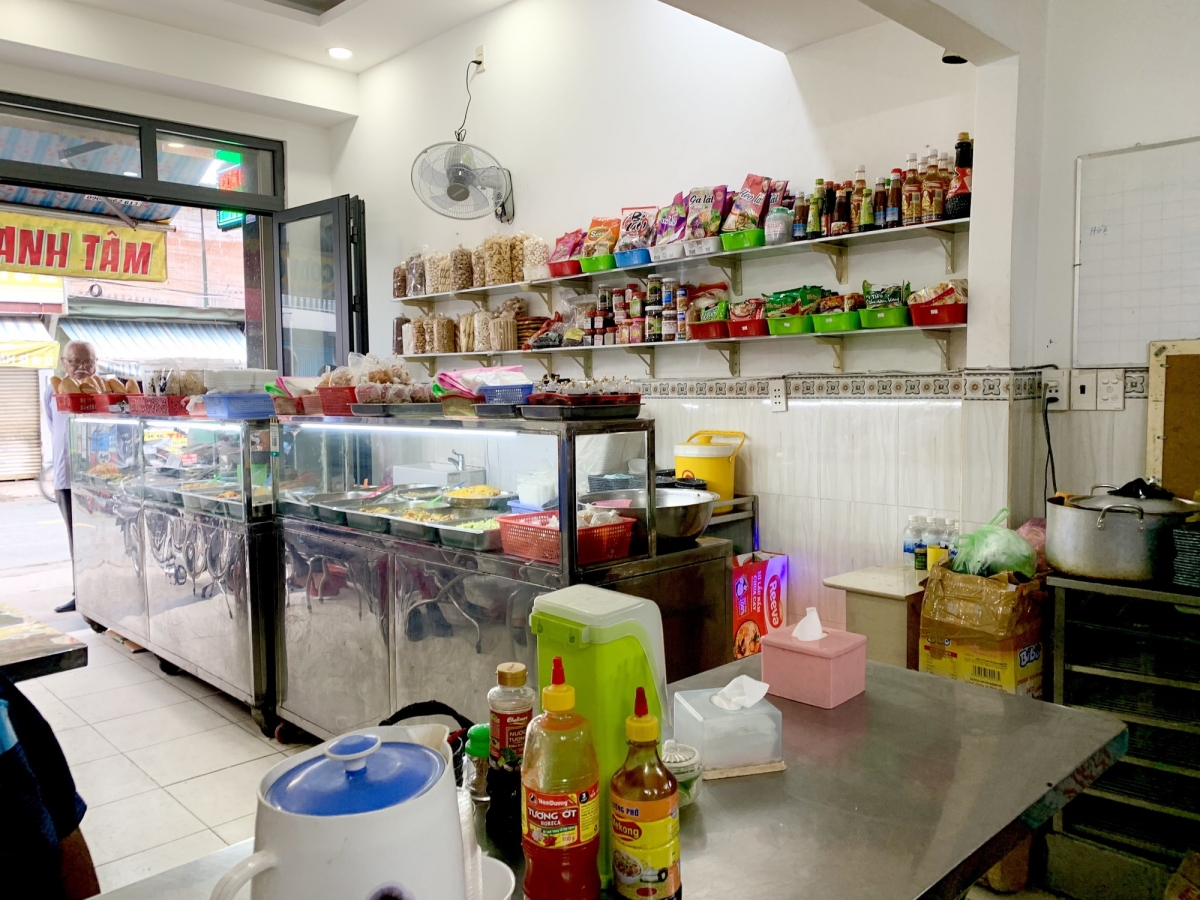 Tiệm chay của bà Thu trước đây ở gần nhà bà Năm.
