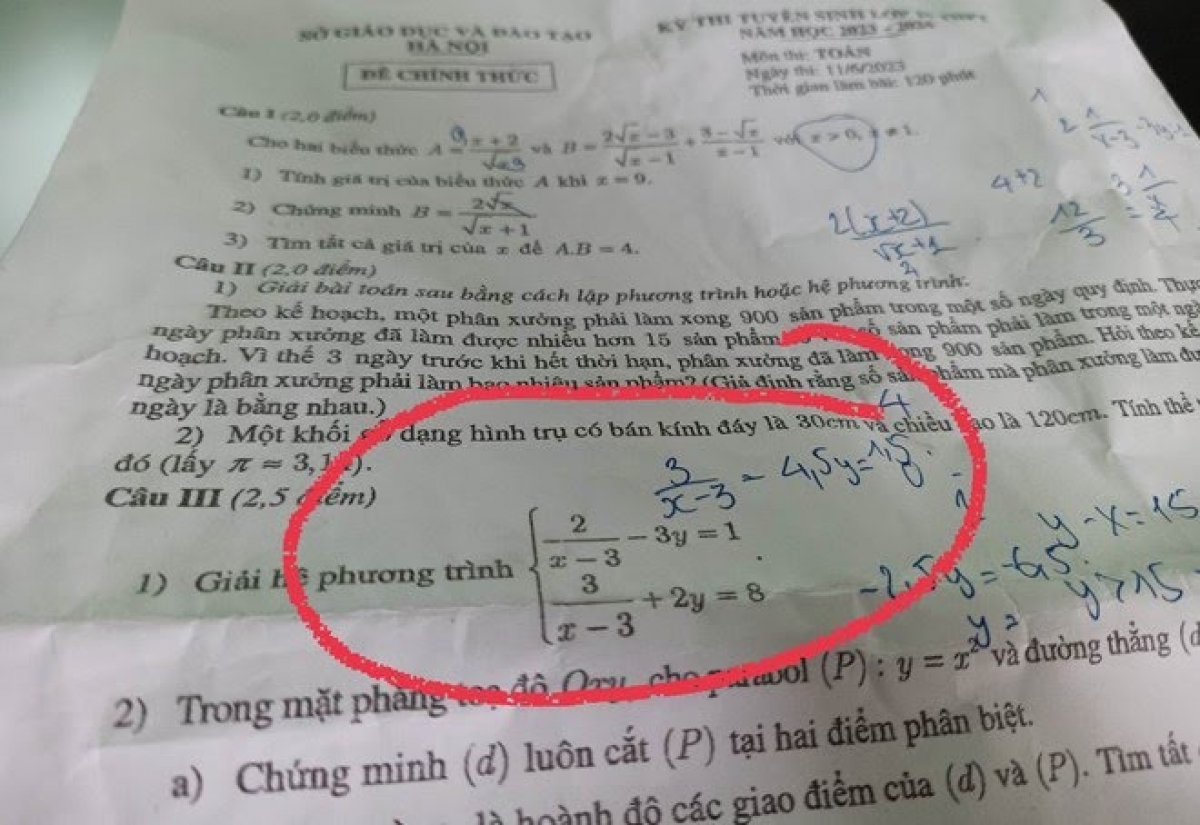 Lỗi đề thi môn Toán, Kỳ thi tuyển sinh vào lớp 10 THPT Hà Nội được phụ huynh chỉ ra