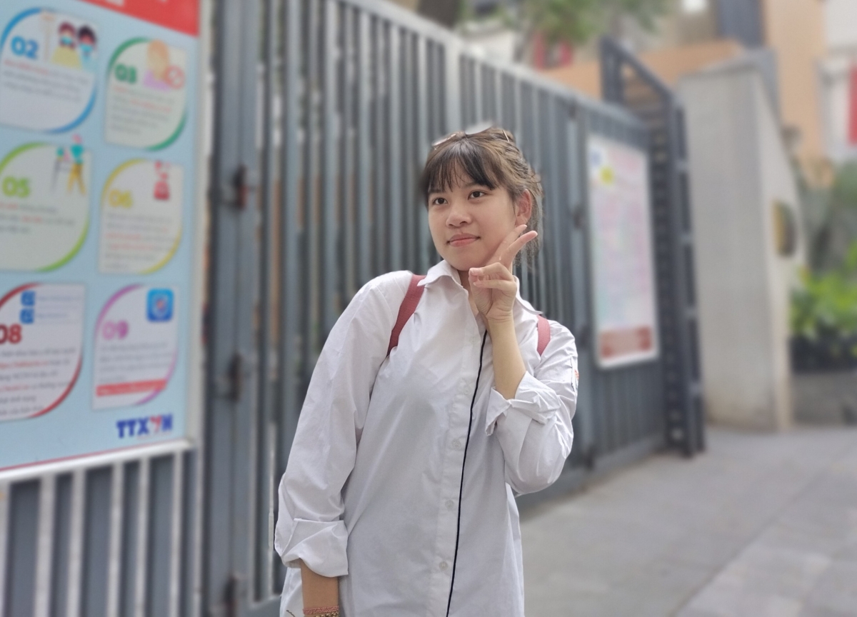 Phạm Nguyệt Thanh An, học sinh Trường THPT Việt Đức (Hoàn Kiếm, Hà Nội)