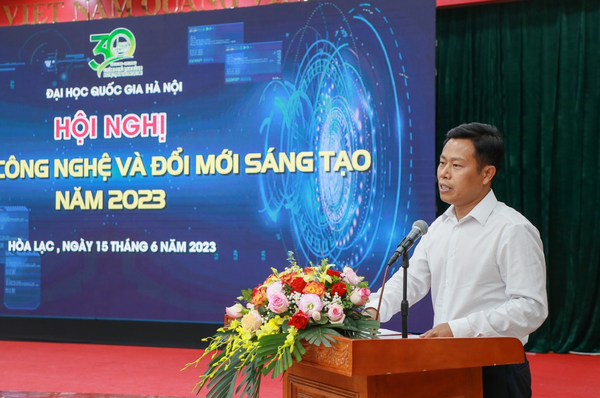 Giám đốc ĐHQGHN Lê Quân phát biểu khai mạc hội nghị