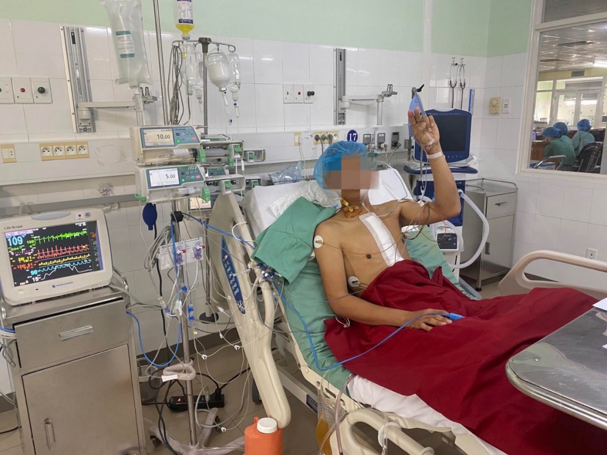 Bệnh nhân ghép tim tại Bệnh viện Trung ương Huế hồi phục ngay sau phẫu thuật. Ảnh: BVCC