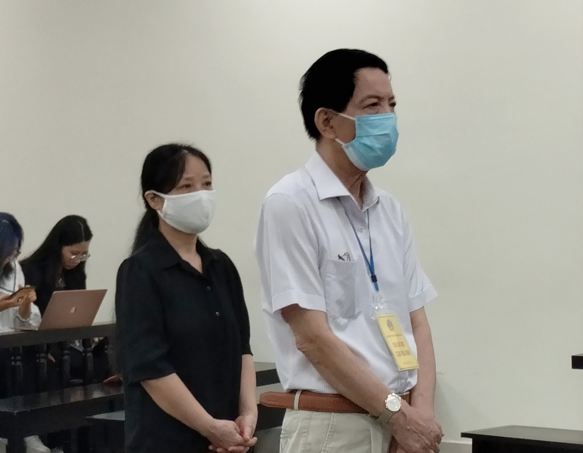 Hai bị cáo Bùi Văn Sâm và Phạm Thị My