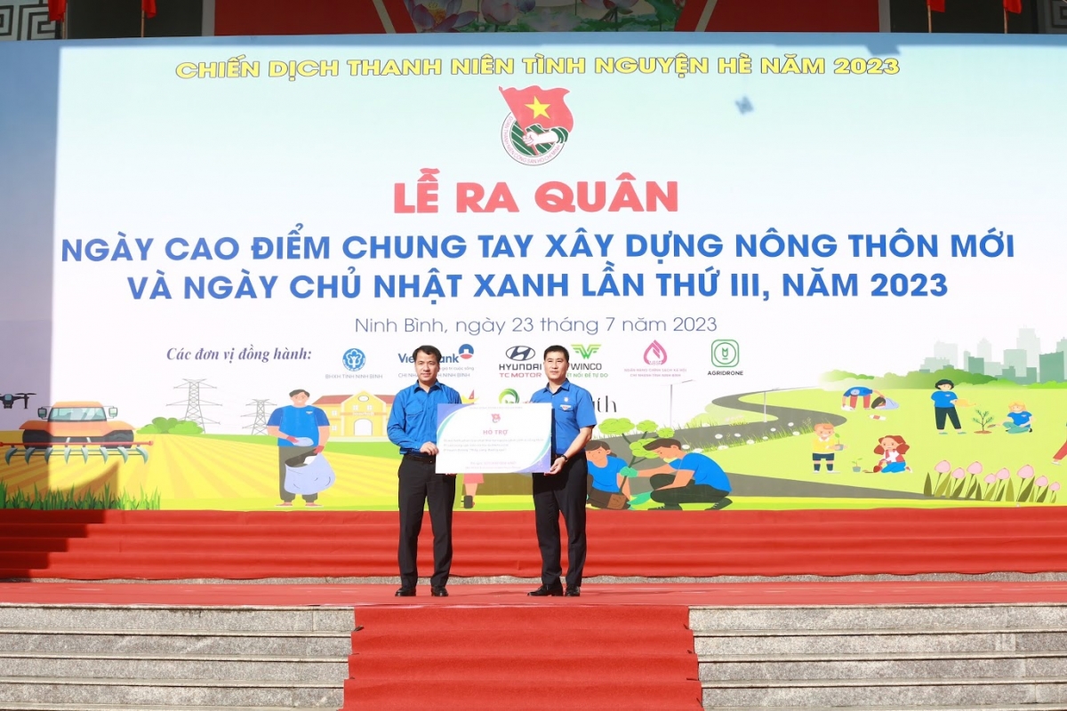 Trung ương Đoàn tặng nguồn lực cho Tỉnh Đoàn Ninh Bình