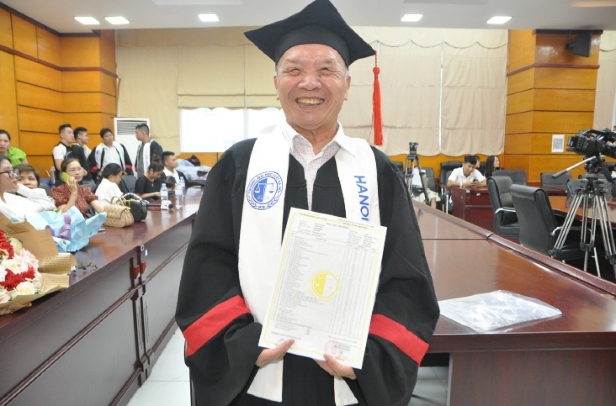Điểm tổng kết cuối khóa của người sinh viên 78 tuổi đạt 8,1