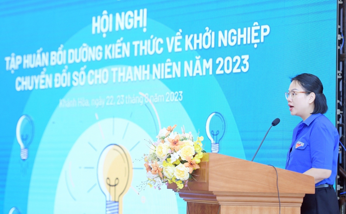 Chị Nguyễn Thị Thu Vân - UVBTV, Trưởng Ban Thanh niên nông thôn T.Ư Đoàn.
 Ảnh: BTC