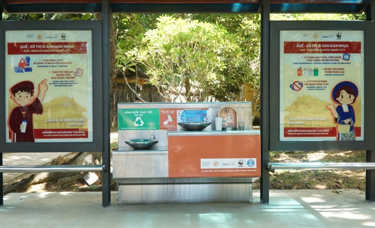 Trạm cấp nước tại Lăng Vua Minh Mạng. Ảnh: TTBTDT Cố đô Huế