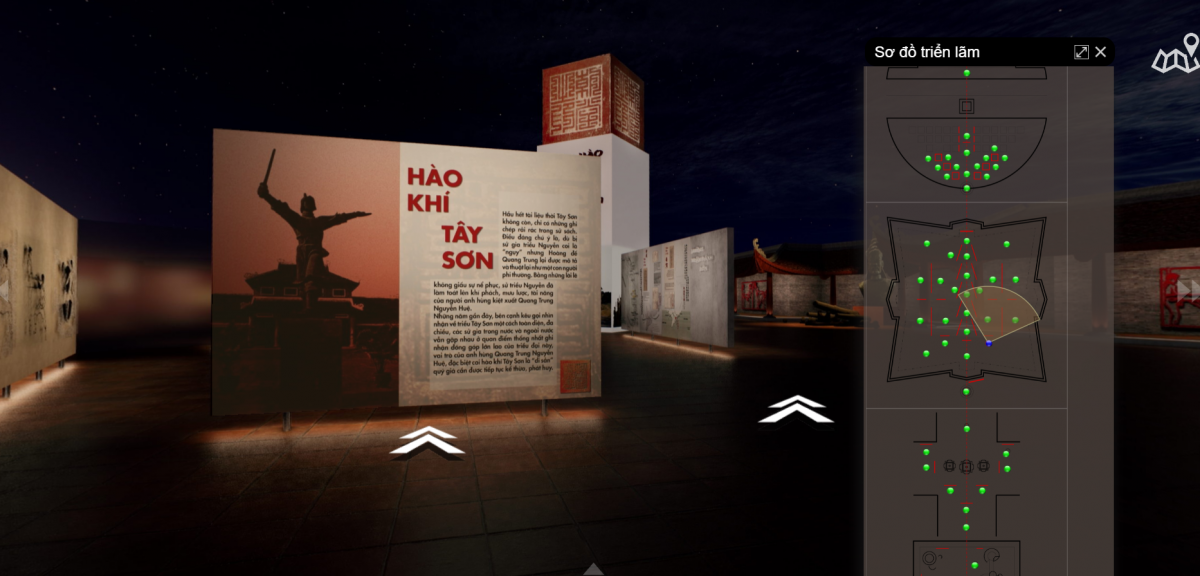 Không gian triển lãm Hào khí Tây Sơn.