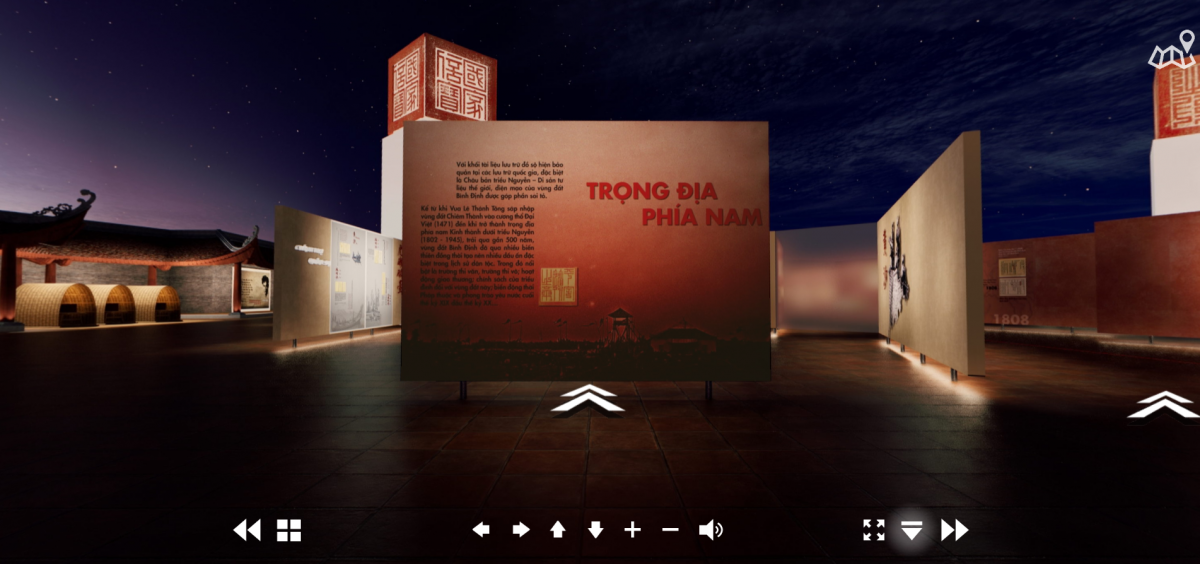 Không gian triển lãm Trọng địa phía Nam.