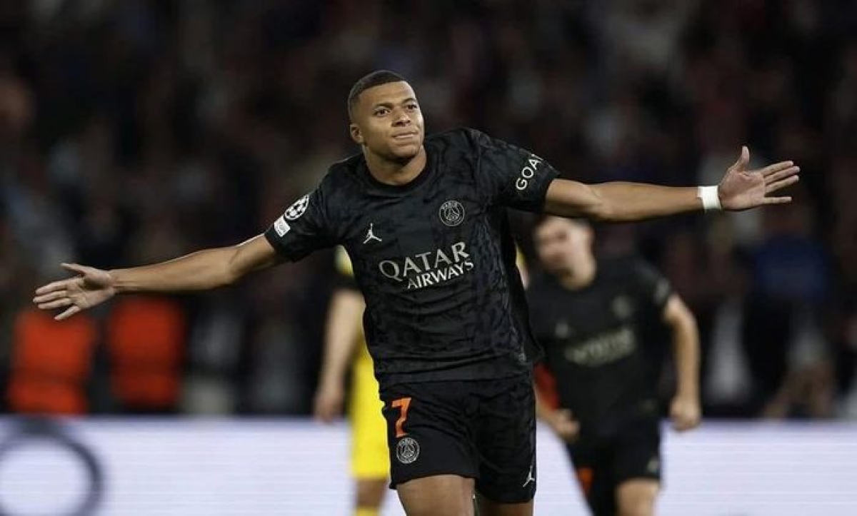 Mbappe tỏa sáng giúp PSG có 3 điểm đầu tiên ở vòng bảng Champions League. Ảnh: Getty