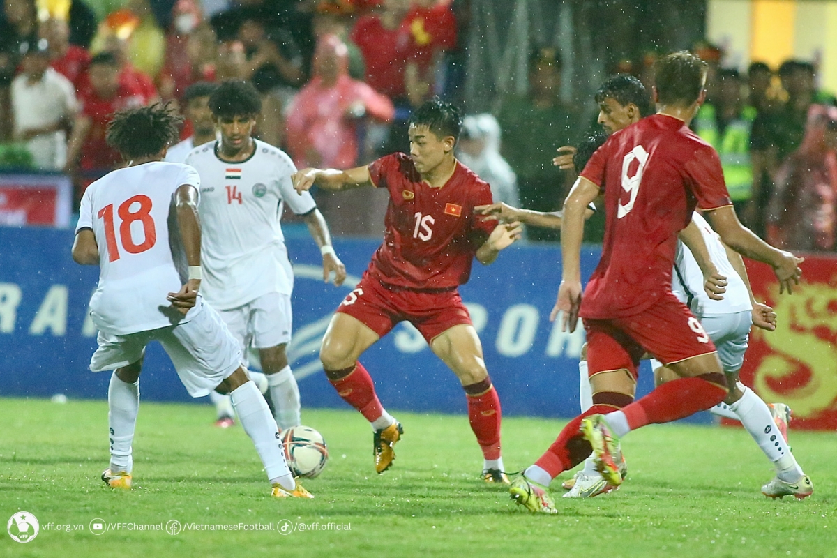 U23 Yemen gây ra rất nhiều khó khăn cho U23 Việt Nam (Ảnh: VFF)