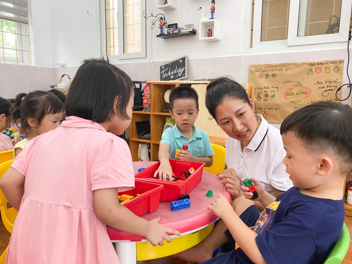 Trẻ mầm non được dạy học theo các phương pháp tiên tiến quốc tế