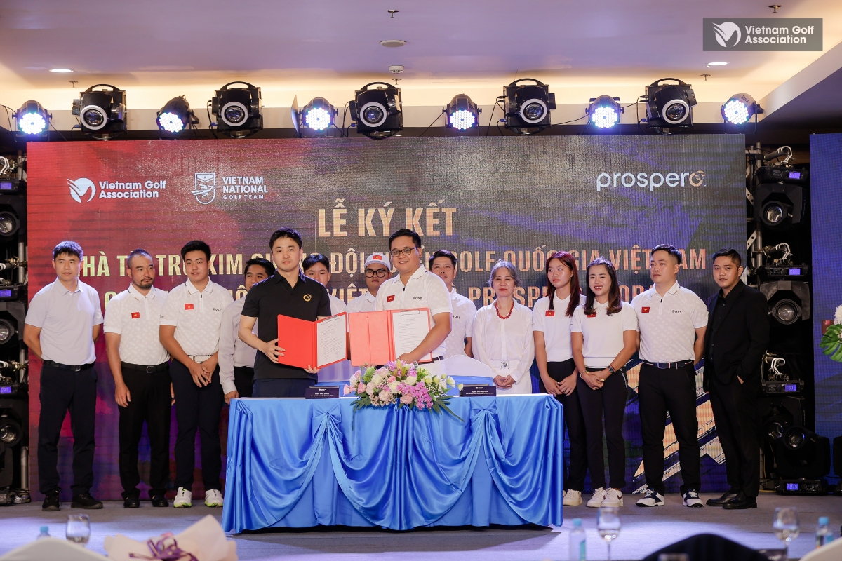 Prospero Global ký hợp đồng tài trợ đội tuyển golf tham dự ASIAD 19 (Ảnh: VGA)