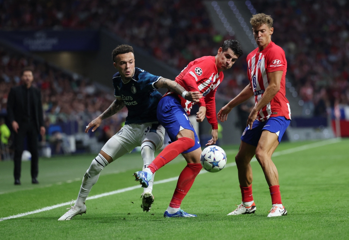 Atletico Madrid 3-2 Feyenoord (Ảnh: Reuters)