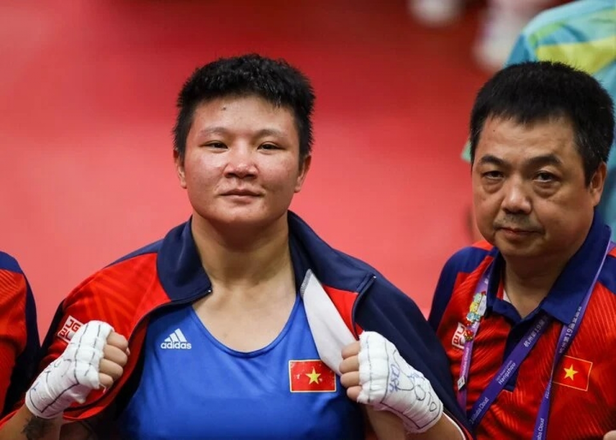 nữ võ sỹ Lưu Diễm Quỳnh - ĐT boxing Việt Nam