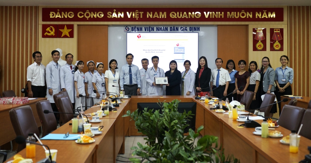 Bệnh viện Nhân dân Gia Định là đơn vị đầu tiên tại khu vực phía Nam và của TP.HCM đạt chứng nhận về điều trị suy tim của Hiệp hội Tim mạch Hoa Kỳ (AHA)