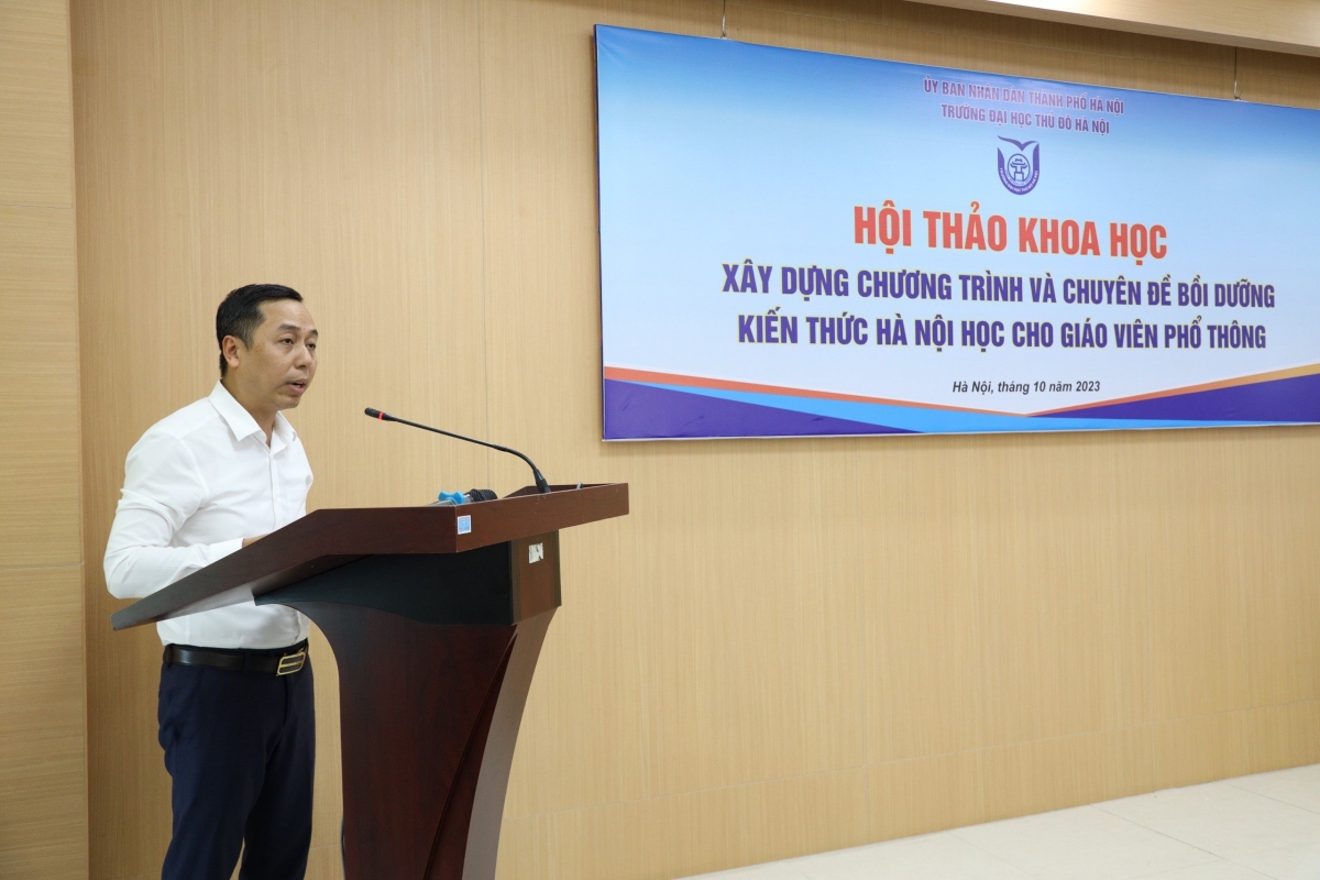 TS Đỗ Hồng Cường, Bí Thư Đảng ủy, Chủ tịch hội đồng trường đại học Thủ đô Hà Nội mong muốn nhận được nhiều hơn những ý kiến góp ý để sớm hoàn thiện nội dung bồi dưỡng.