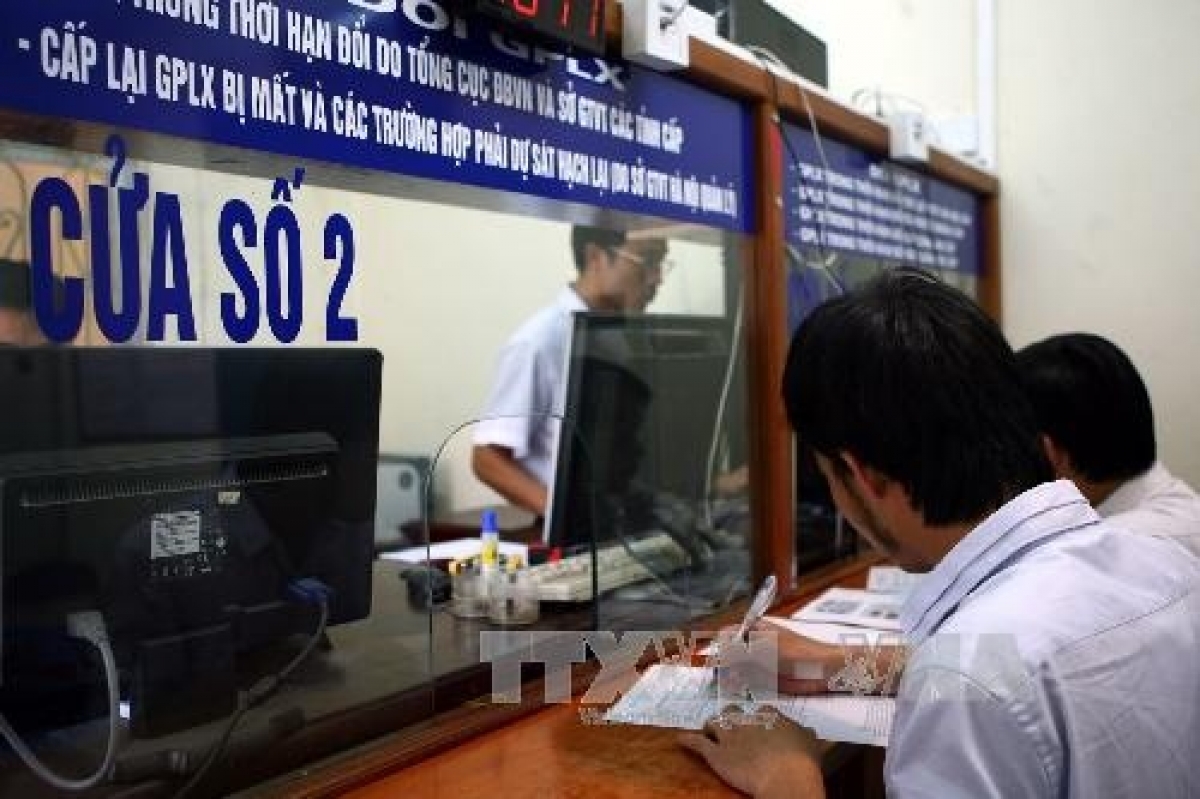 Bộ phận cấp giấy phép lái xe tại quận Ba Đình, Hà Nội.