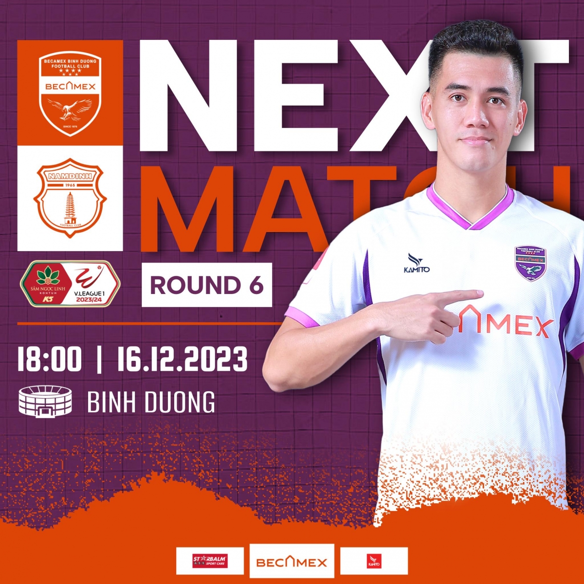 Becamex Bình Dương và Thép Xanh Nam Định (Ảnh: Becamex Binh Duong FC)
