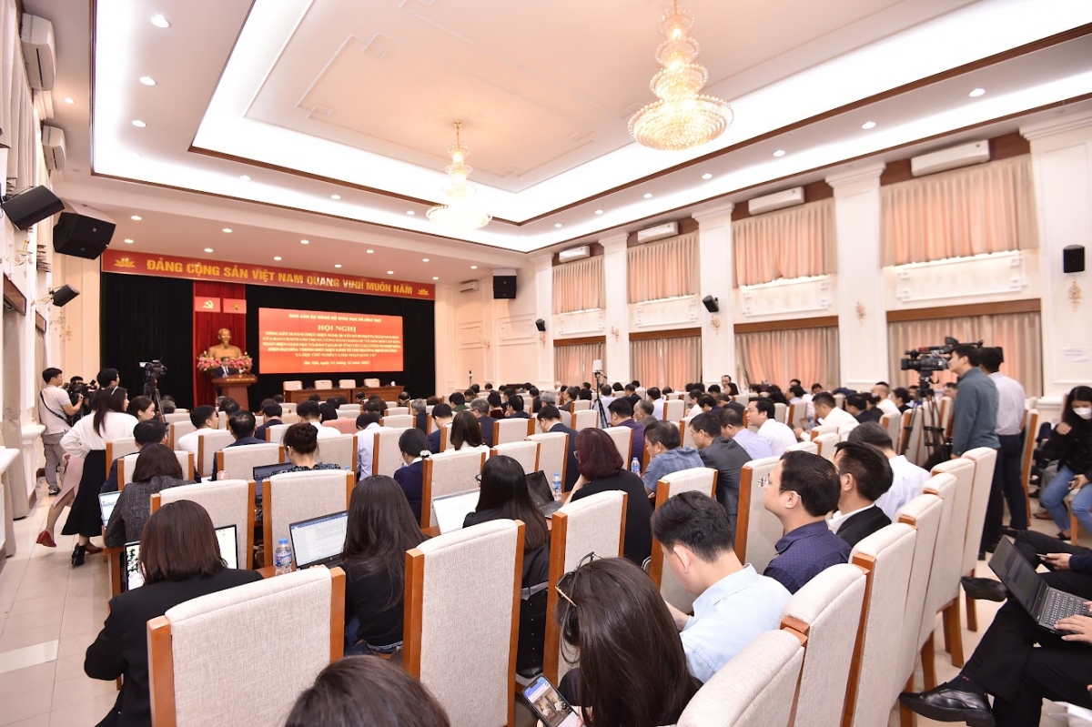 Toàn cảnh hội nghị tại điểm cầu Bộ Giáo dục và Đào tạo
