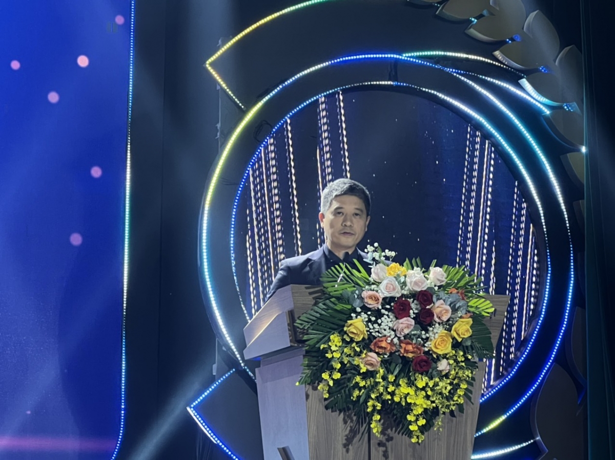 PGS.TS Hoàng Tùng - Hiệu trưởng Trường Đại học Xây dựng Hà Nội phát biểu tại Lễ trao giải
