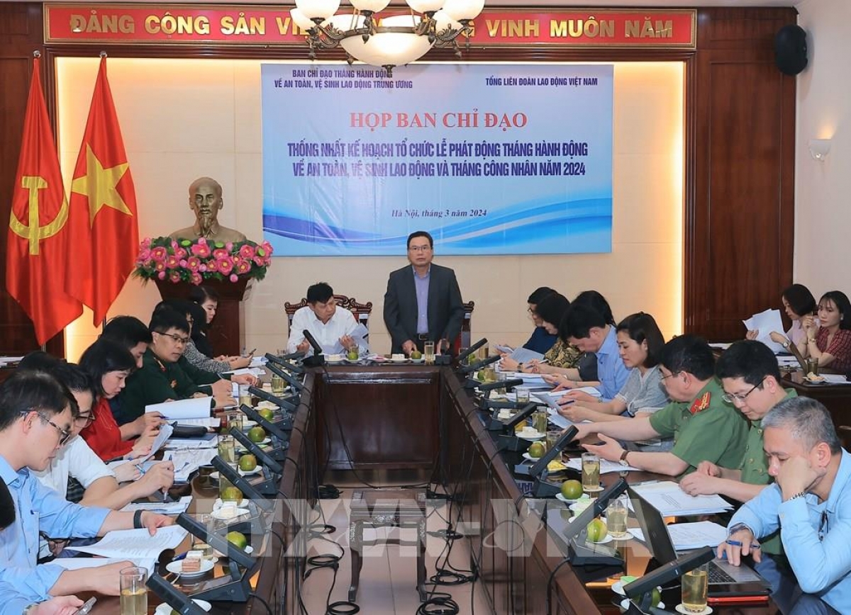 Họp ban chỉ đạo Tháng hành động An toàn vệ sinh lao động năm 2024
