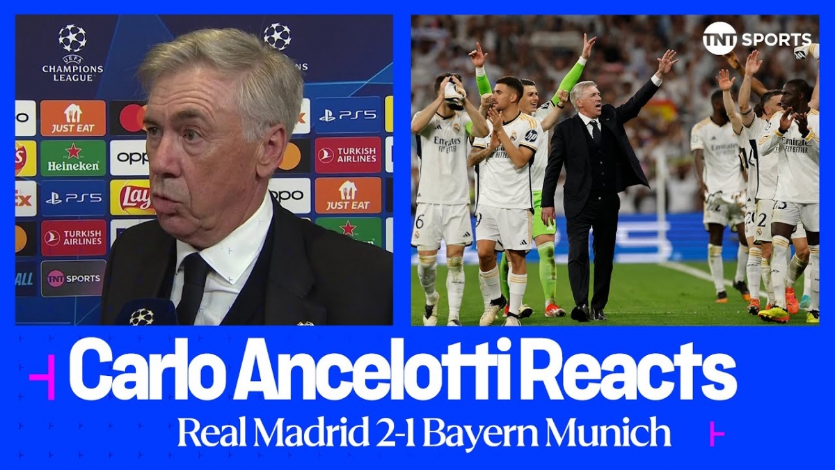 HLV Carlo Ancelotti trả lời truyền thông sau trận đấu
