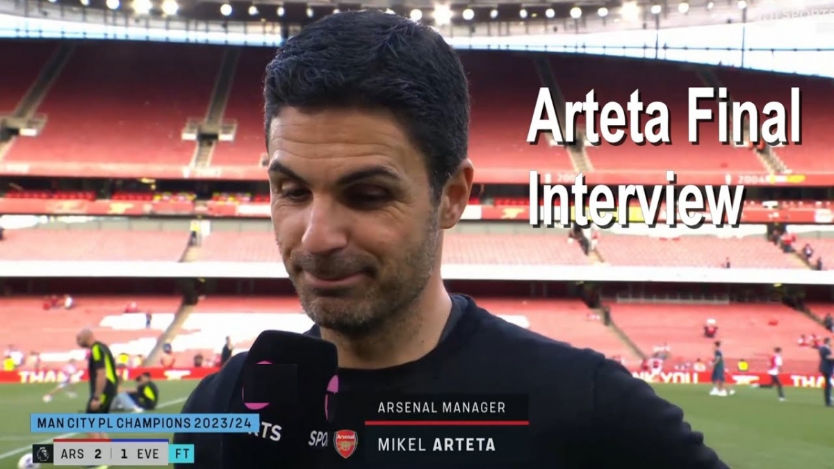 HLV Mikel Arteta thất vọng khi Arsenal không vô địch Ngoại hạng Anh mùa bóng 2023-2024