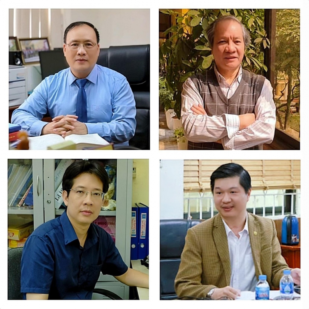 GS.TSKH Nguyễn Đình Đức, GS.TS Phạm Hùng Việt, PGS.TS Từ Bình Minh và PGS.TS Lê Hoàng Sơn (ảnh từ trái qua và từ trên xuống dưới)