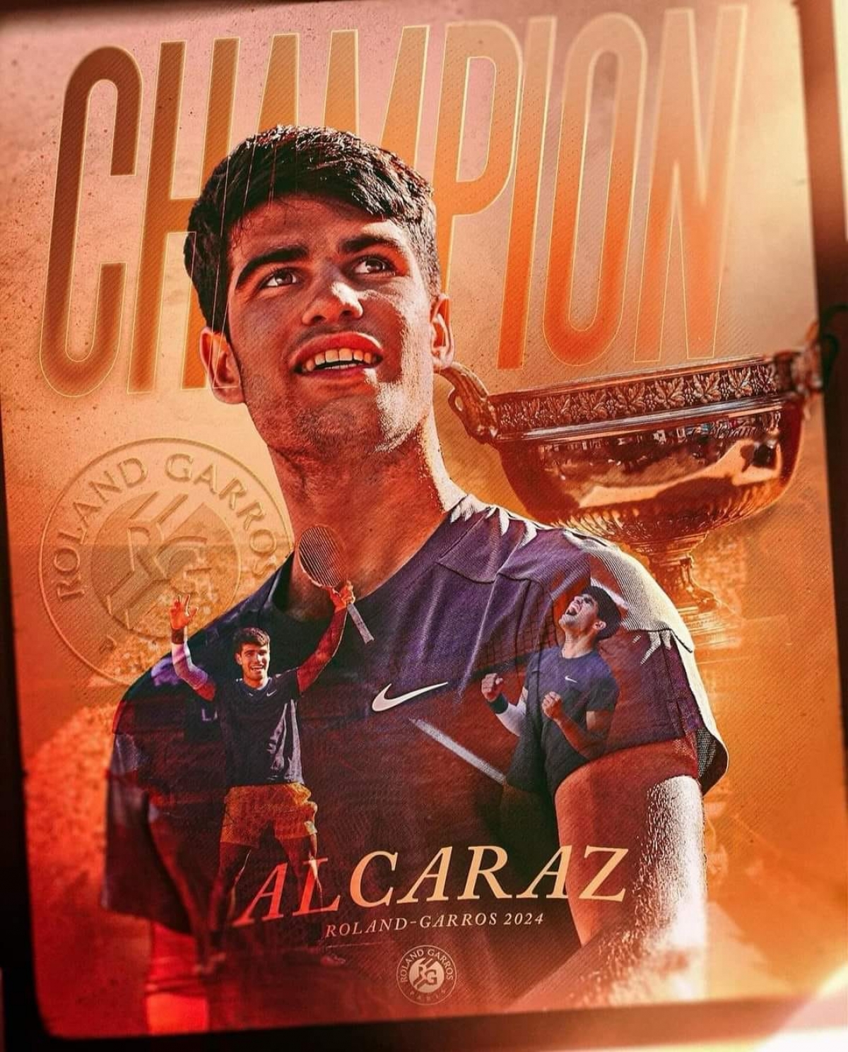 Những khoảnh khắc ăn mừng đầy cảm xúc tân vương Pháp mở rộng (Ảnh: Roland Garros)
