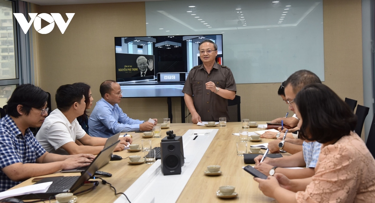 Tổng Giám đốc Đỗ Tiến Sỹ chỉ đạo nhiệm vụ tại Kênh Truyền hình kỹ thuật số VTC